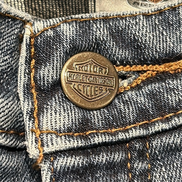 Harley Davidson Dark Wash Boot Cut Jeans Size 6P - Picture 7 of 14